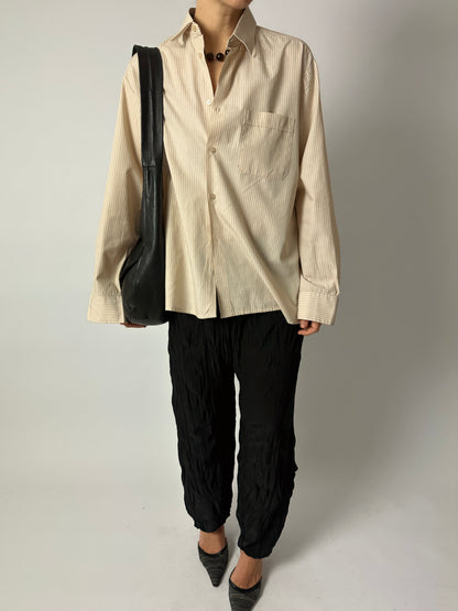Relaxed striped shirt | Ecru