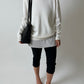 Cotton v-neck sweater | White