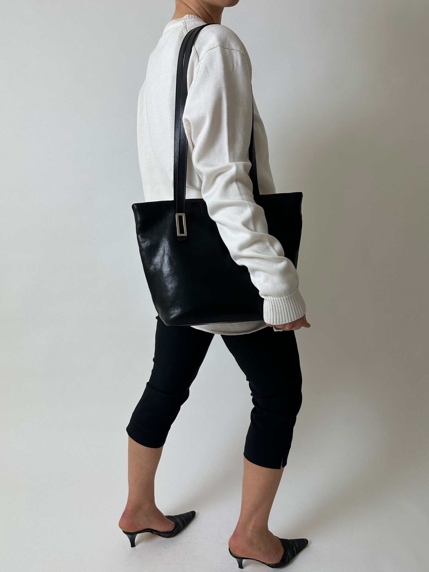 Cotton v-neck sweater | White