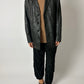 Leather minimal jacket | Black