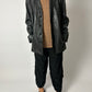 Leather minimal jacket | Black