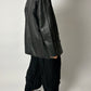 Leather minimal jacket | Black