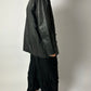 Leather minimal jacket | Black