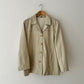 Minimal leather jacket | Soft ecru