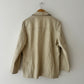 Minimal leather jacket | Soft ecru