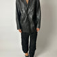 Leather minimal jacket | Black
