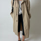 Long mac coat | Soft ecru