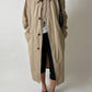 Long mac coat | Soft ecru