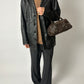 Leather minimal jacket | Black