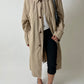 Long mac coat | Soft ecru