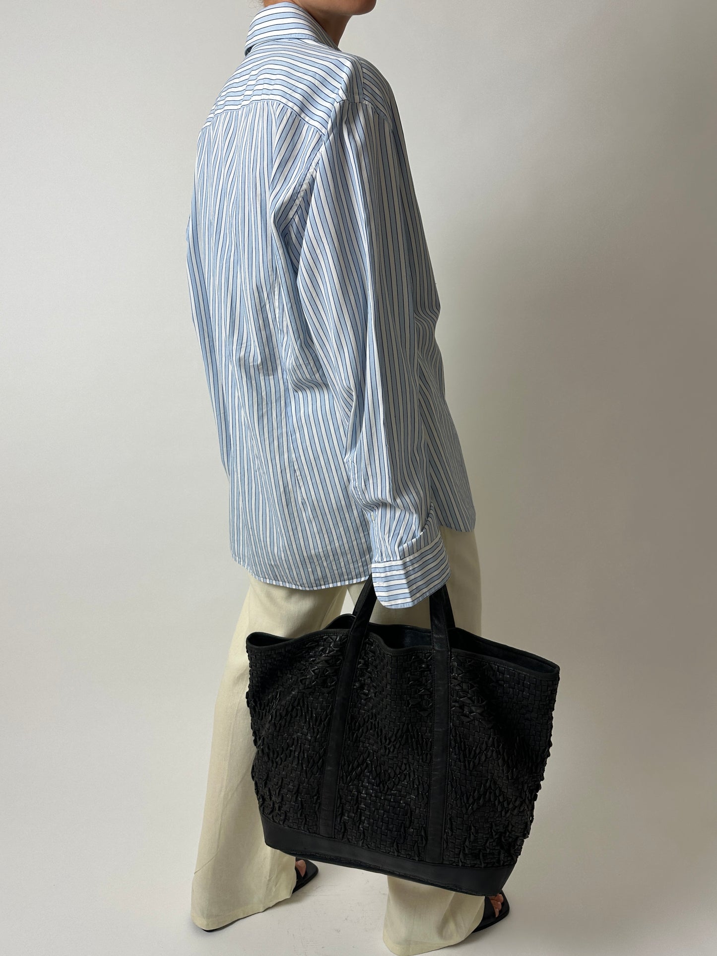 Striped cotton shirt | Blue / White