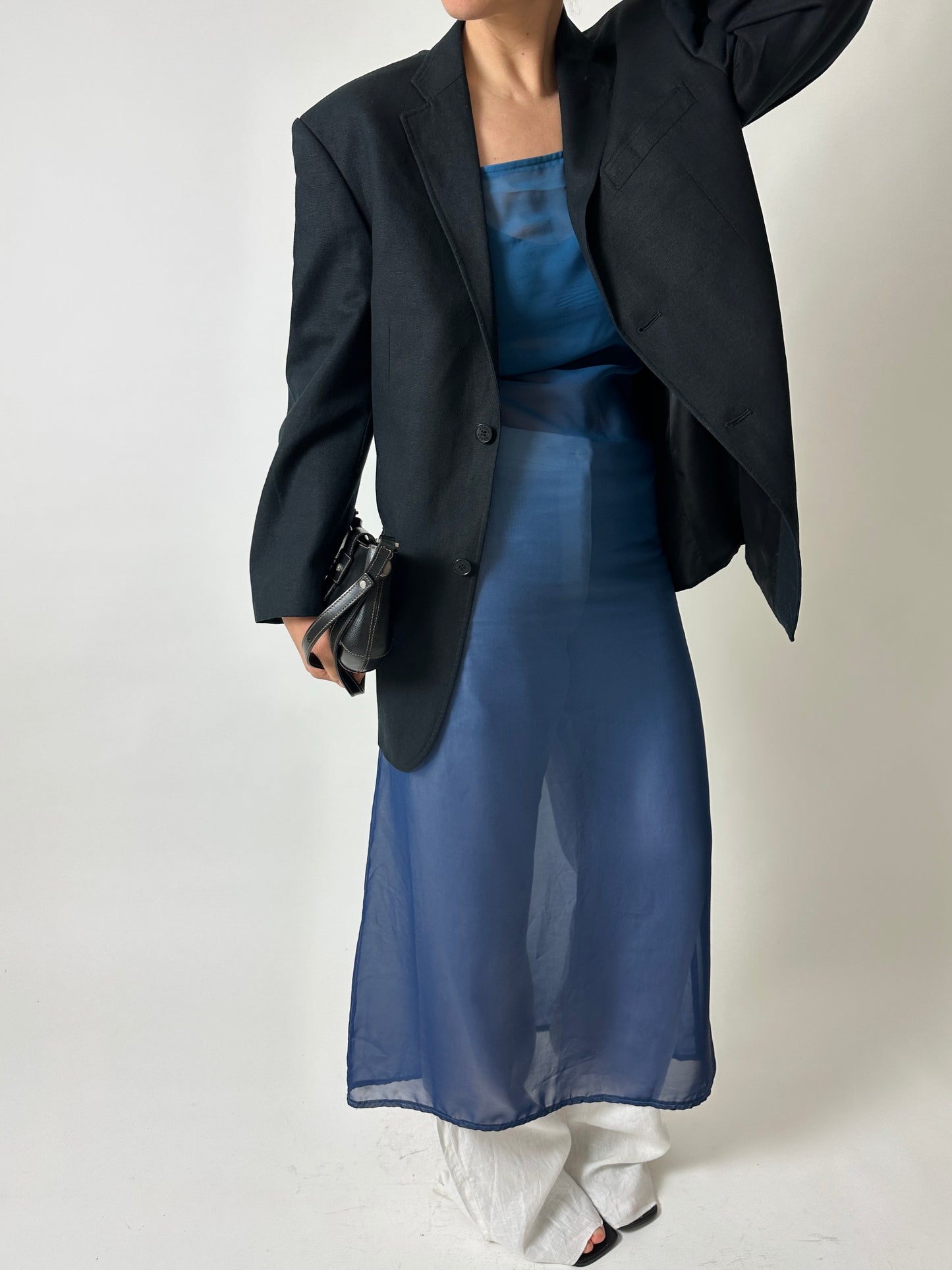 Sheer dress | Aqua blue