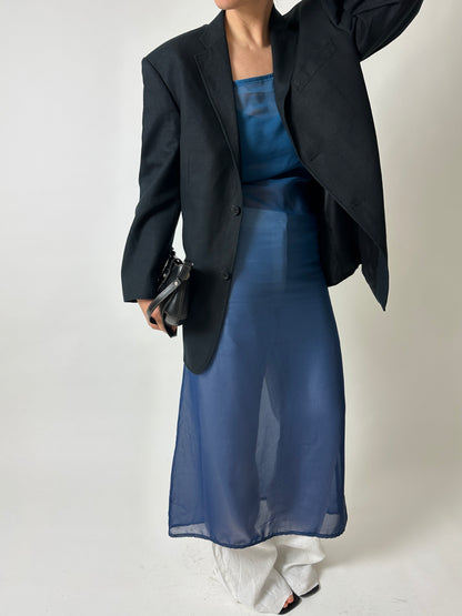 Sheer dress | Aqua blue