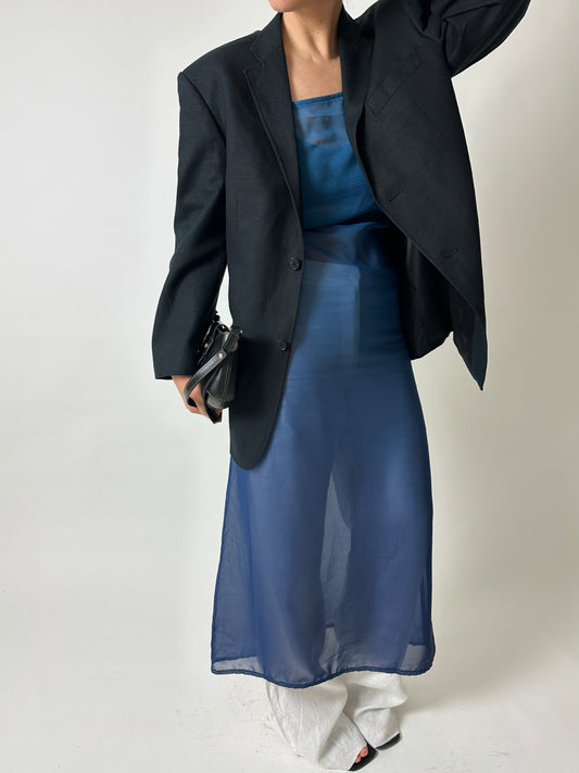 Sheer dress | Aqua blue