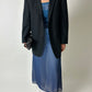 Linen blend blazer | Black