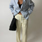 Linen cotton trousers | Soft butter