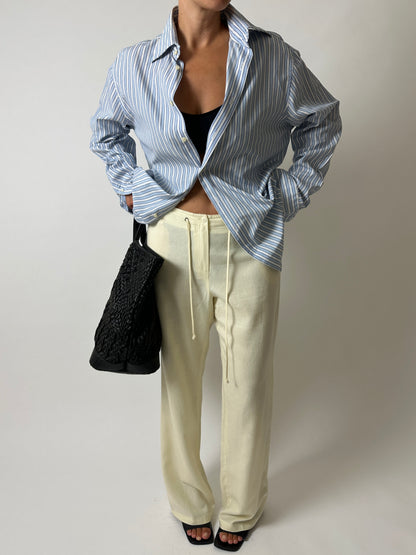 Linen cotton trousers | Soft butter