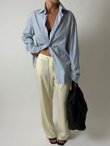 Linen cotton trousers | Soft butter