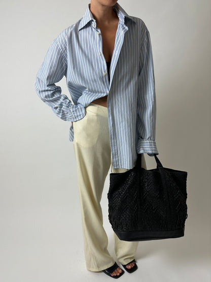 Striped cotton shirt | Blue / White