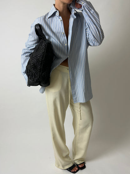 Linen cotton trousers | Soft butter
