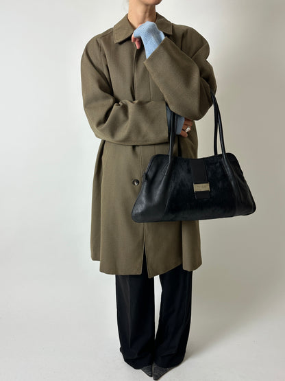 Leather shoulder bag | Black