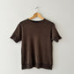 Knitted top | Dark brown