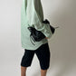Relaxed fit striped shirt | Green / White