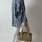 Relaxed checked shirt | Blue / ecru