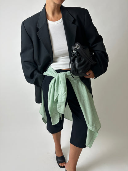 Relaxed fit striped shirt | Green / White