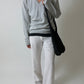 Cotton v-neck sweater | Soft grey
