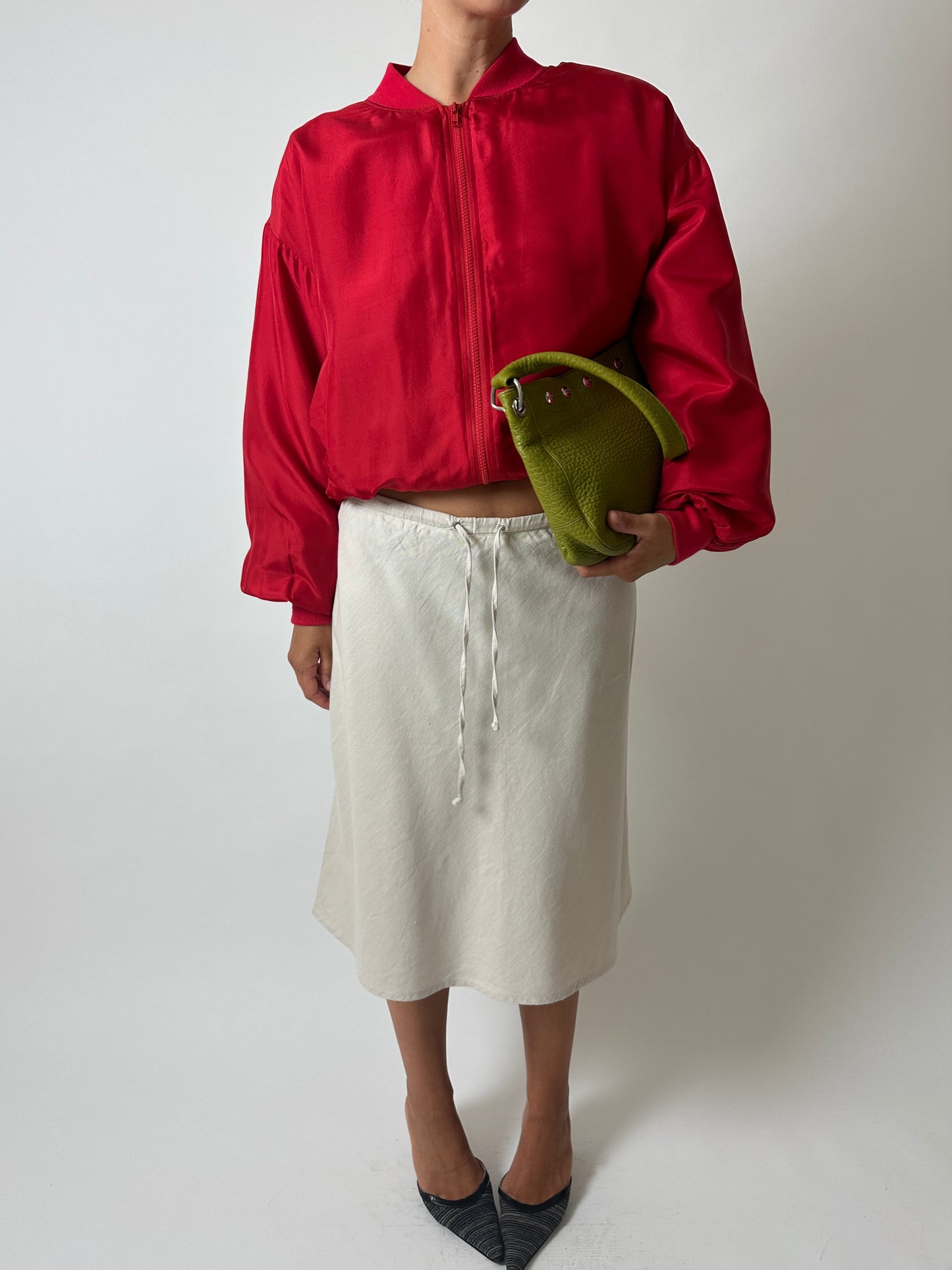 Linen midi skirt | Sand