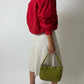 Leather shoulder bag | Toxic green