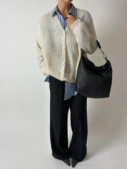 Handmade wool cardigan | Off-white