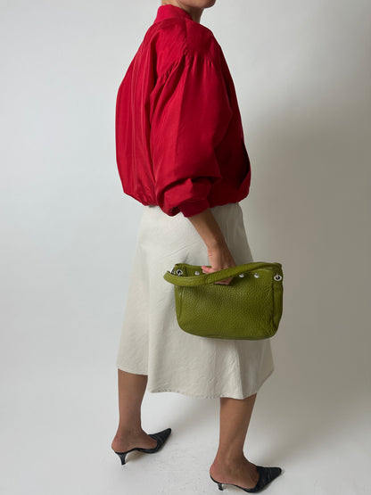 Linen midi skirt | Sand