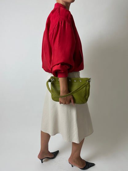 Silk bomber jacket | Bright red
