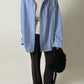 Oversized striped shirt | Blue / white