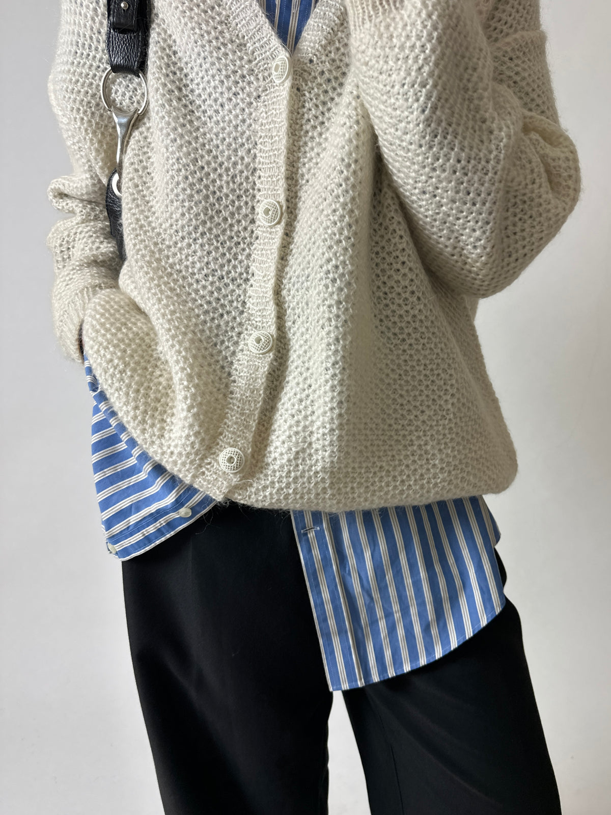 Handmade wool cardigan | Off-white