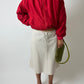 Silk bomber jacket | Bright red