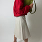 Linen midi skirt | Sand