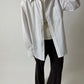 Oversized striped shirt | White / pink