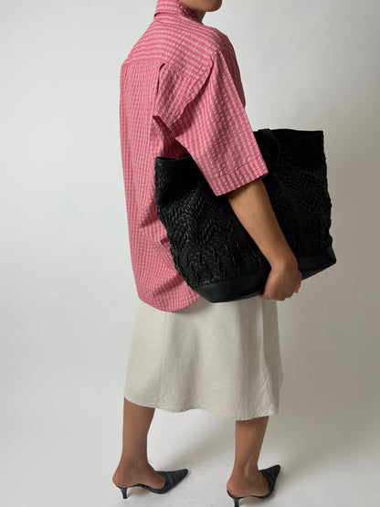 Relaxed checked shirt | Red / White