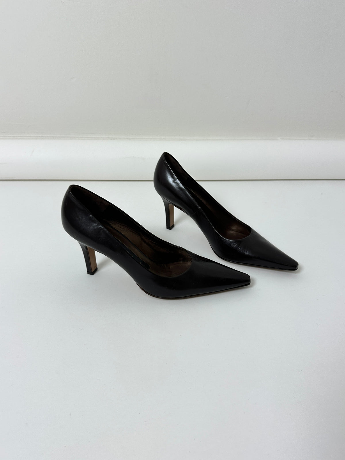 Leather pumps | Dark brown