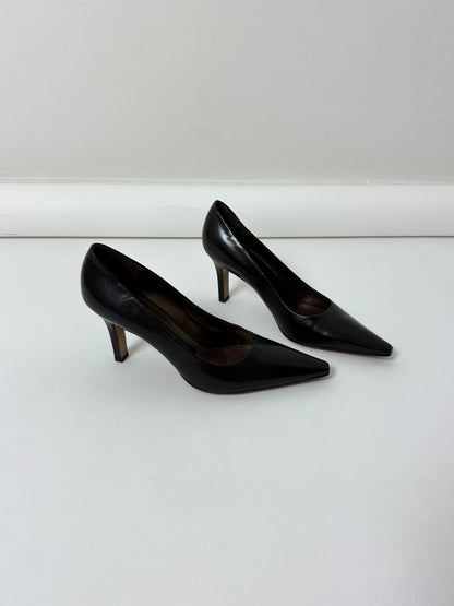 Leather pumps | Dark brown