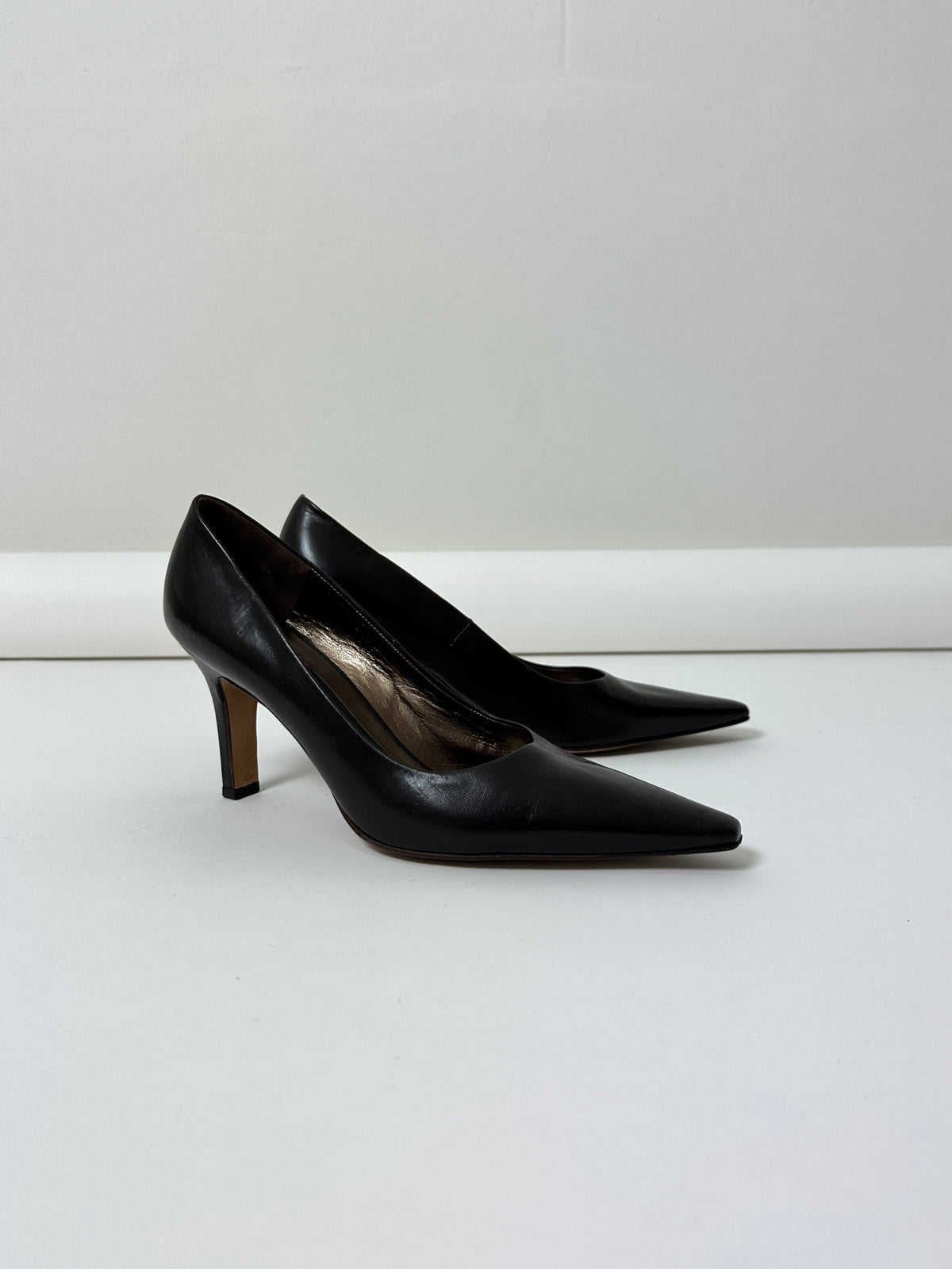 Leather pumps | Dark brown