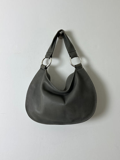Leather shoulder bag | Grey