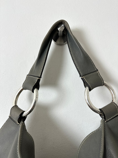 Leather shoulder bag | Grey