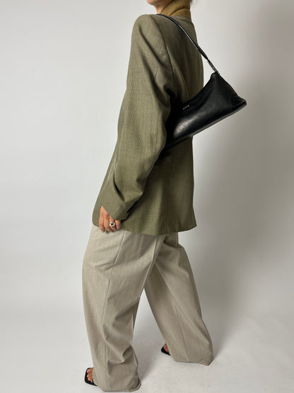 Leather shoulder bag | Black