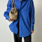 Leather shoulder bag | Soft ecru