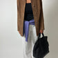 Suede relaxed jacket | Brown