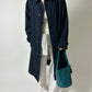 Leather bucket bag | Dark turquoise